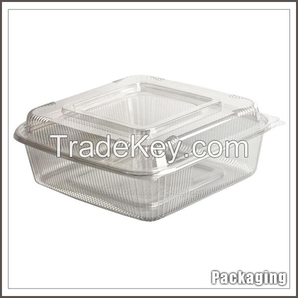 Custom white and black clamshell blister fast food box