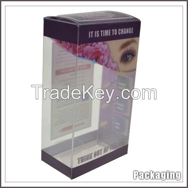 Wholes customzied small clear hard plastic packaging box