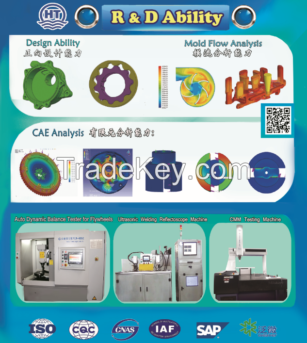 China Manufacture of All kinds of Auto FLYHWEELS, Truck FLYWHEELS & Ring Gears Pumps