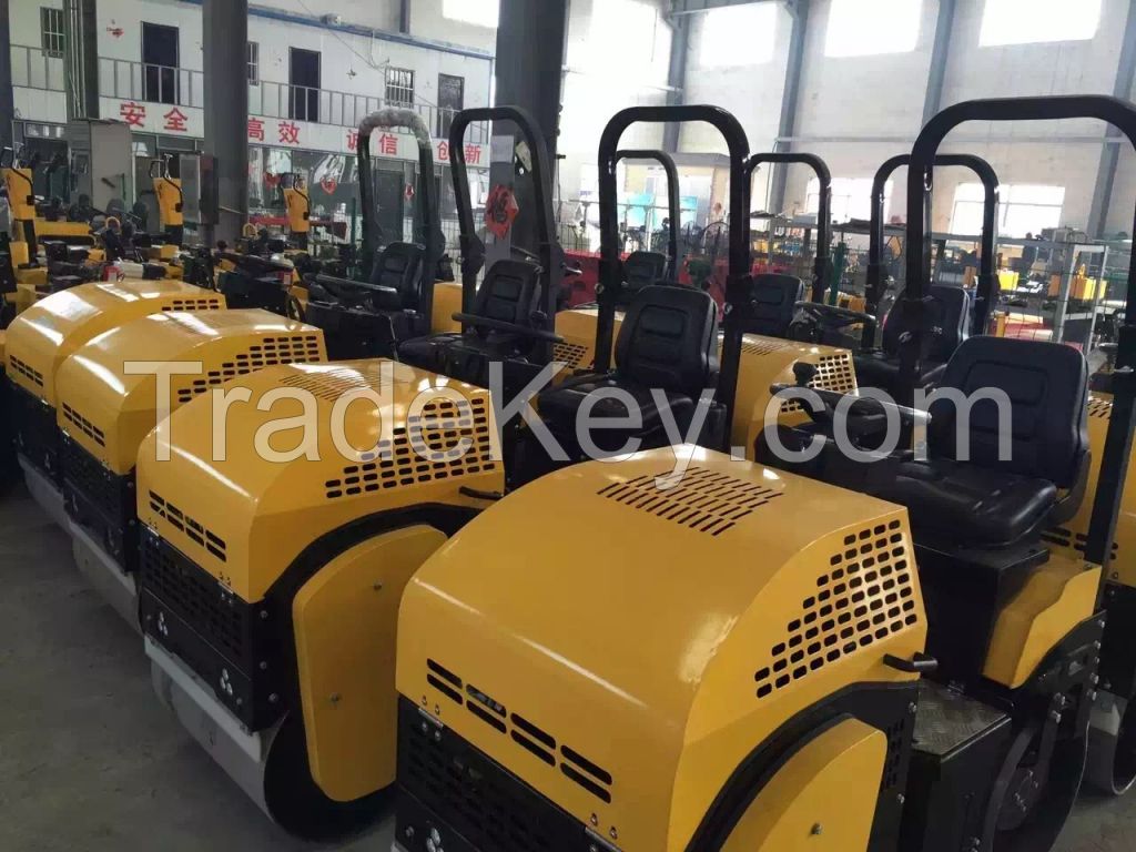 Hot sale 1 ton hydraulic ride on vibration small compactor road roller