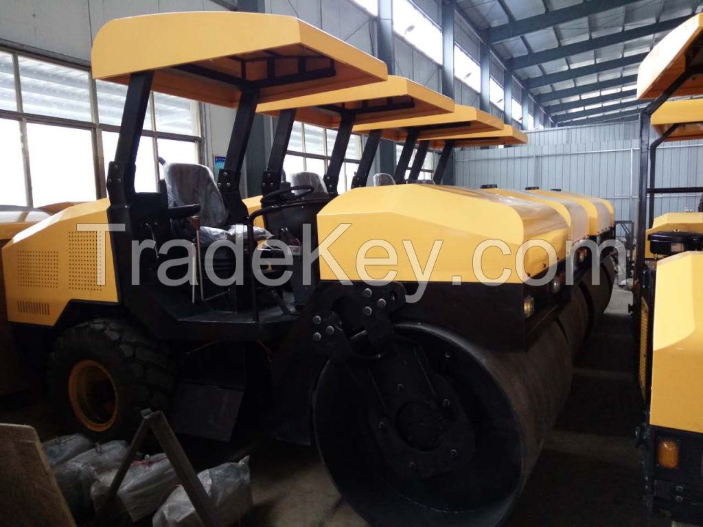 3 ton ride on double drum self-propelled vibratory road roller compactor