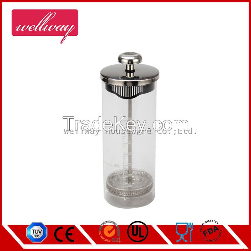 French Press with Glass Carafe and smooth plunger