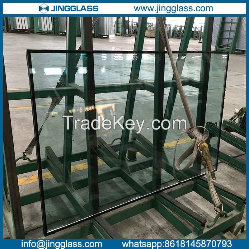 custom safety building construction tempered insulated window glass factory price