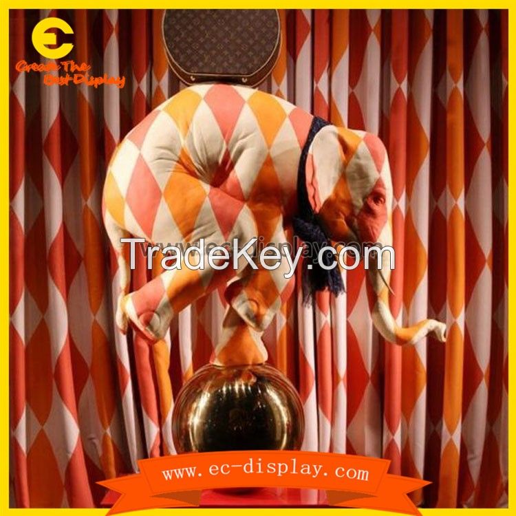 Louis Vuitton Brands window display props large fiberglass elephant st