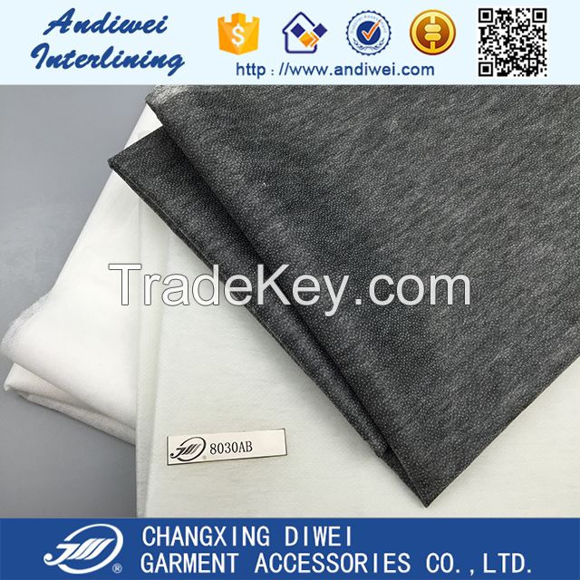 30gsm 100% polyester nonwoven fusible interlining fabric