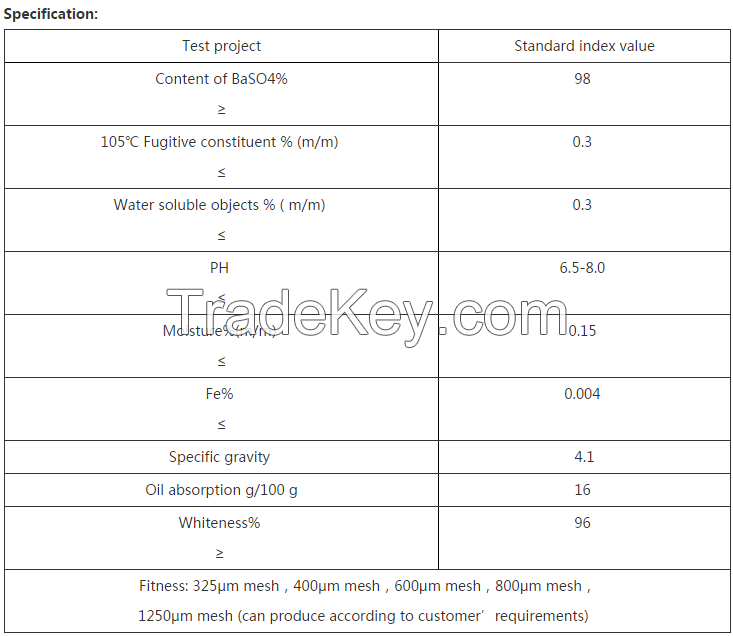 Superfine Barium Sulfate for Widely Use