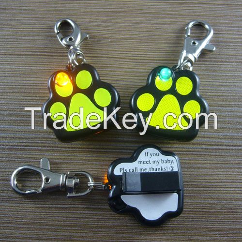 Win-2853 REFLECTIVE FLASHING TAG cat and dog Collar light