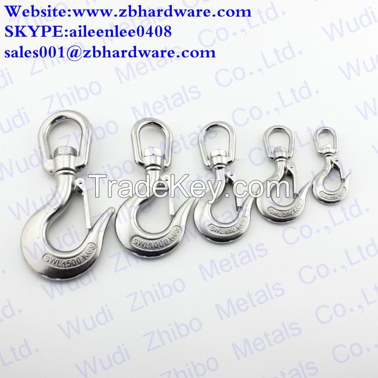 stainless steel swivel slip hook rigging hardware