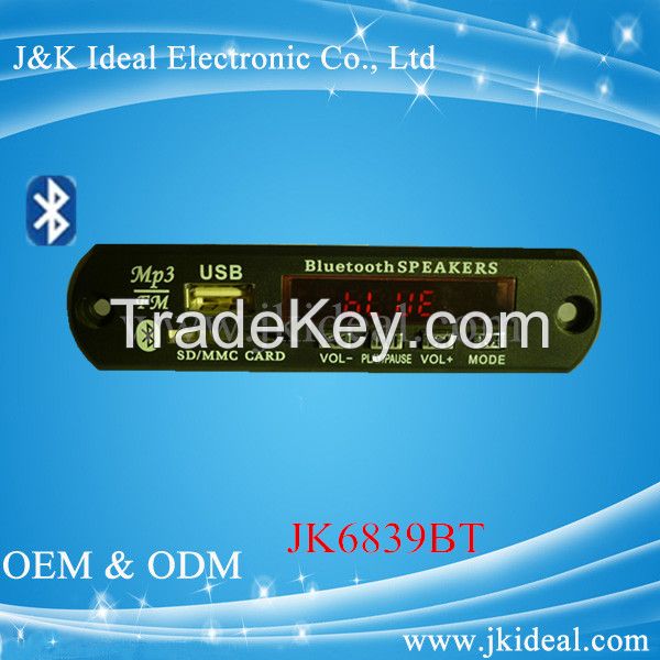 Bluetooth audio amplifier module USB SD FM MP3 decoder board