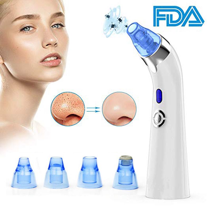 Blackhead Remover Vacuum Pore Cleaner - 2019 Upgraded USB Rechargeable Acne Comedone Extractor Tool Machine with 5 Adjustable Suction Power and 4 Replacement Probes