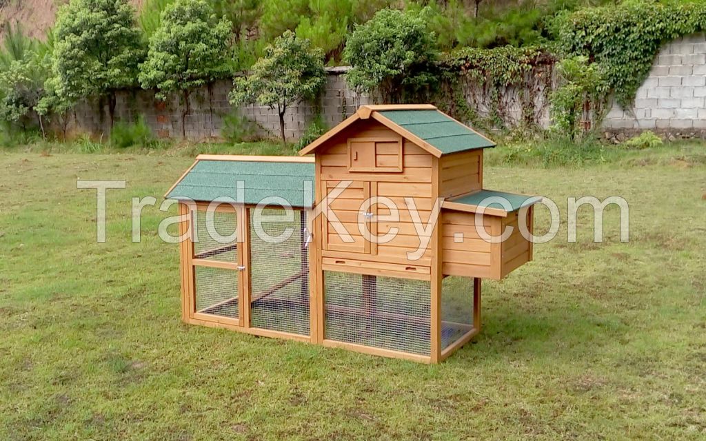 Large Wooden Chicken Coop With Run