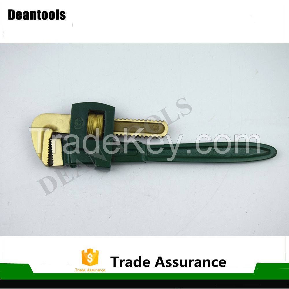 non sparking pipe wrench , straight pipe spanner