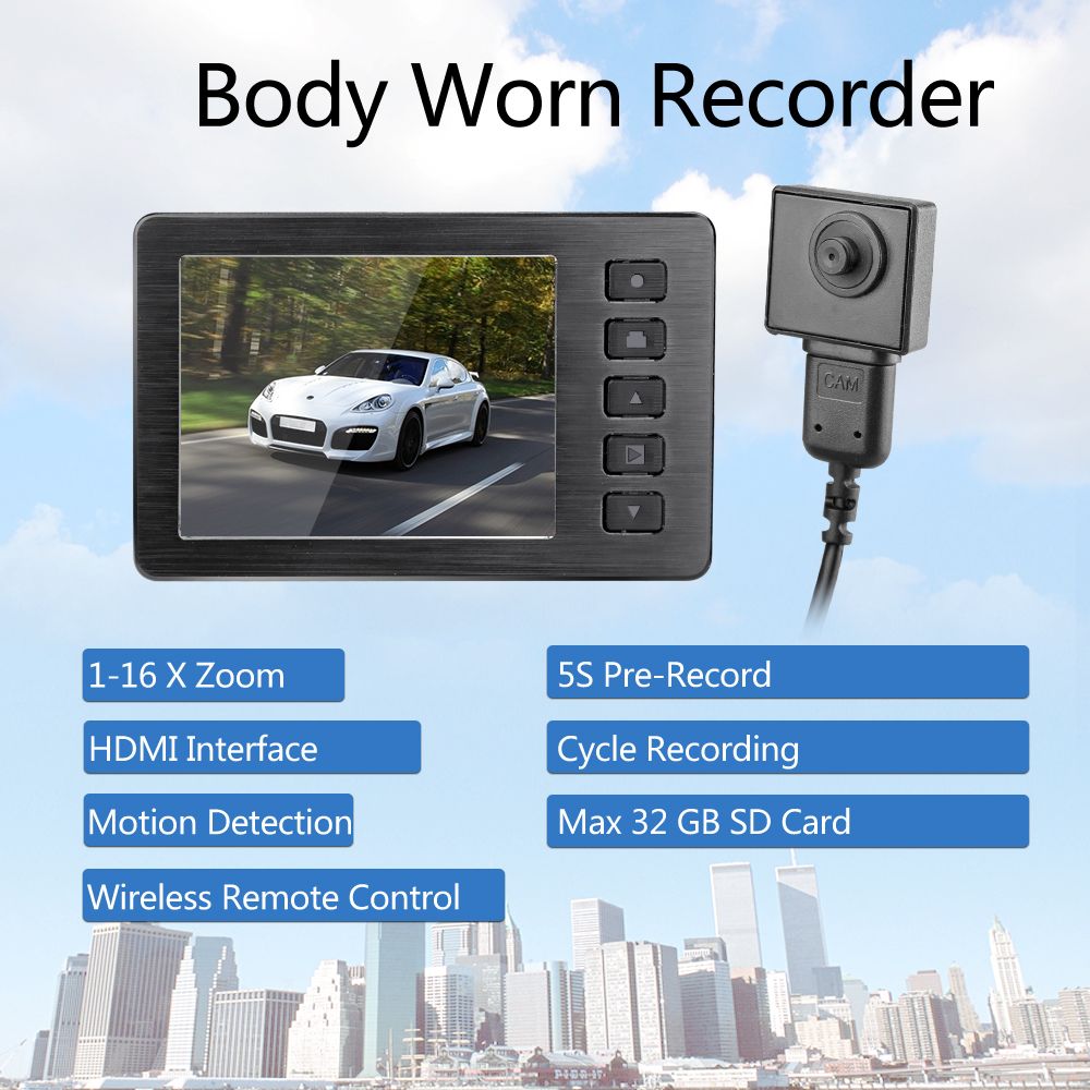 Kaynikon Law Enforcement Recorde Mini Hidden Button Camera 1080P Body