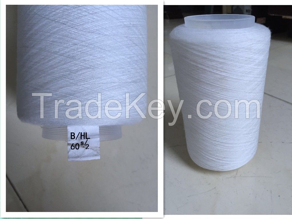60s/2,100 pct polyester yarn for sewing thread in plastic cone
