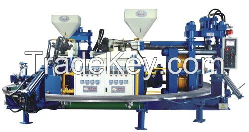 Double colors rain boot injection molding machine