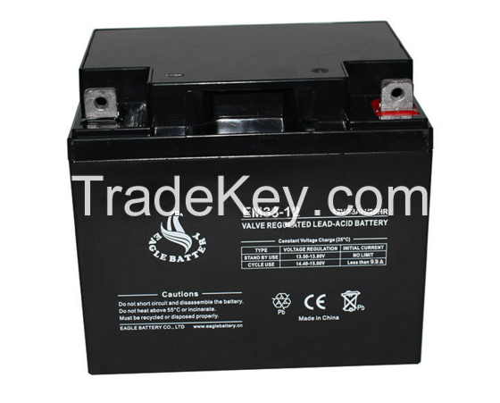 Hot Sale 12V 33ah Rechargeable Mf Lead Acid Battery for Solar/UPS