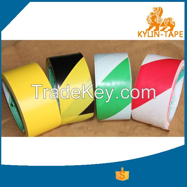 hot sale double color warning pvc floor marking tape road safe tape