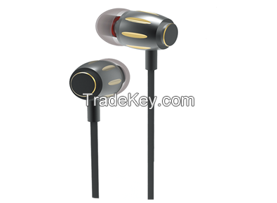 Metal in ear stereo headphone