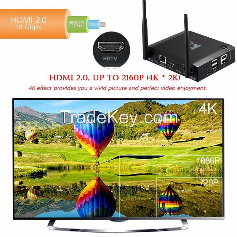 KIII Android 5.1.1 TV Box 2G/16G Amlogic S905 Quad-Core 2.4/5G Dual WiFi DLNA Airplay KODI XBMC Miracast 4K 3D tv box