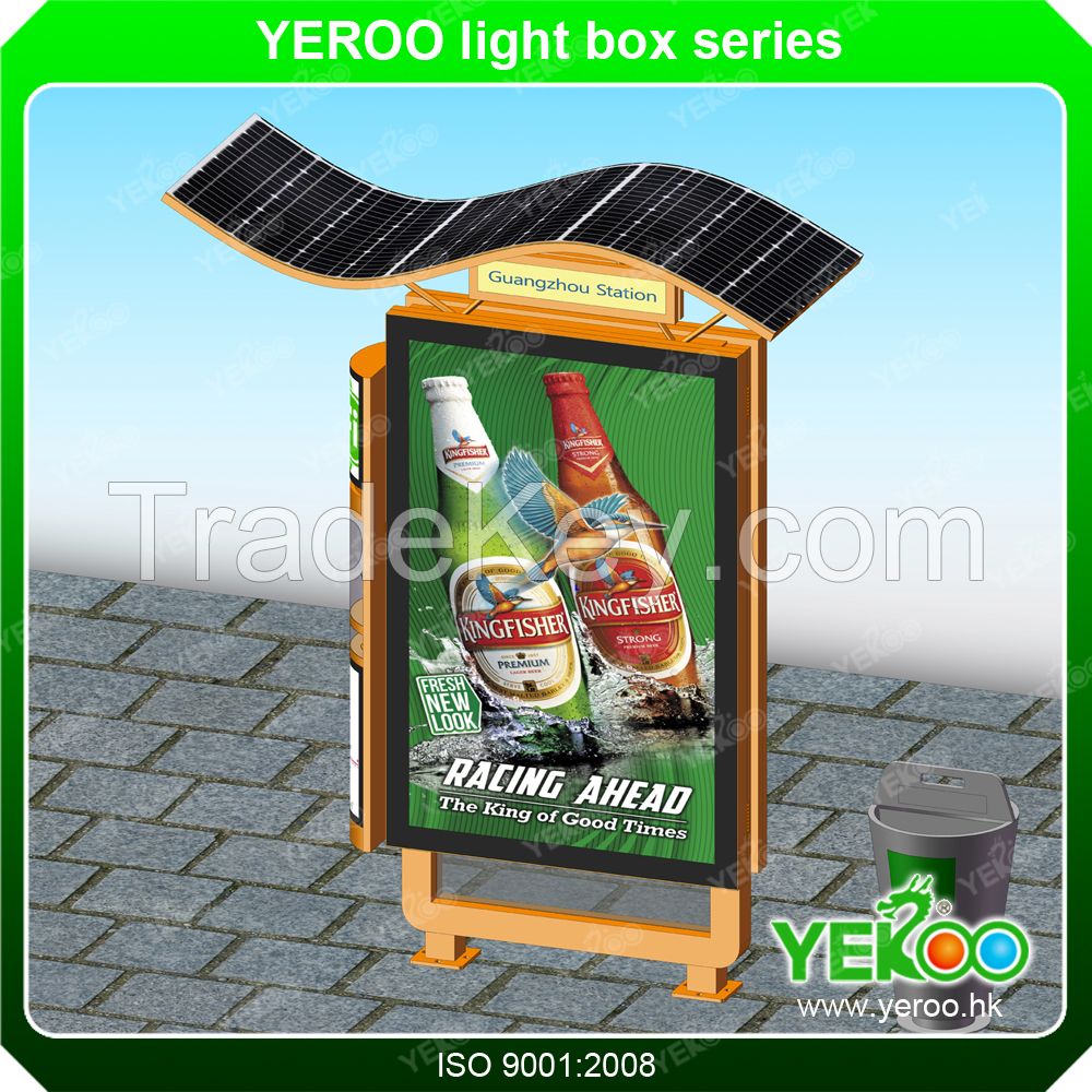 Outdoor usage advertising solar energy lightbox in hot selling