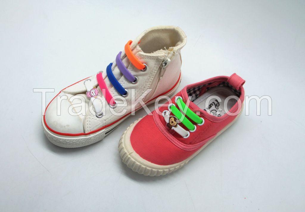 Factory price Elastic Silicon No Tie Shoelace for Kid & Adult