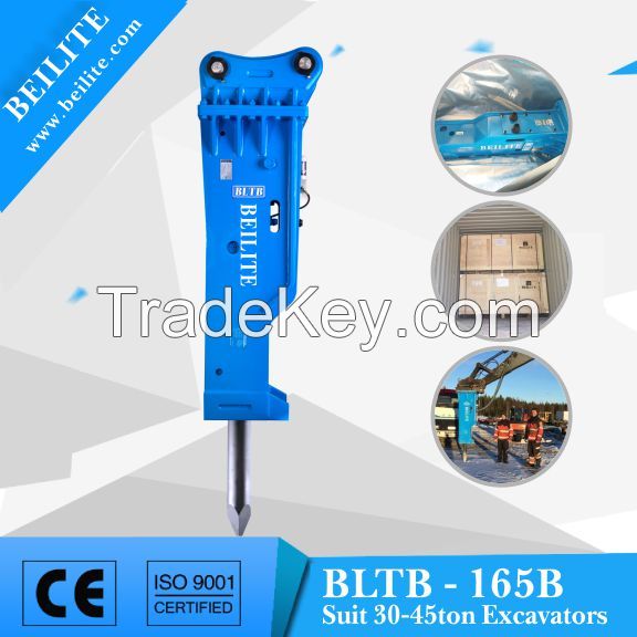 Supply BLTB165B silent type hydraulic rock hammer used for breaking stones (hydraulic breaker) for 30-45 ton excavator