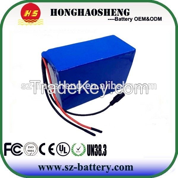 Long cycle life LifePO4 lithium battery 18650 48v 20ah rechargeable ba