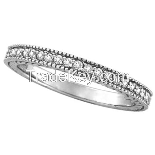 Diamond Wedding Ring Band in 14K White Gold (0.31 ctw) â€“ Allurez
