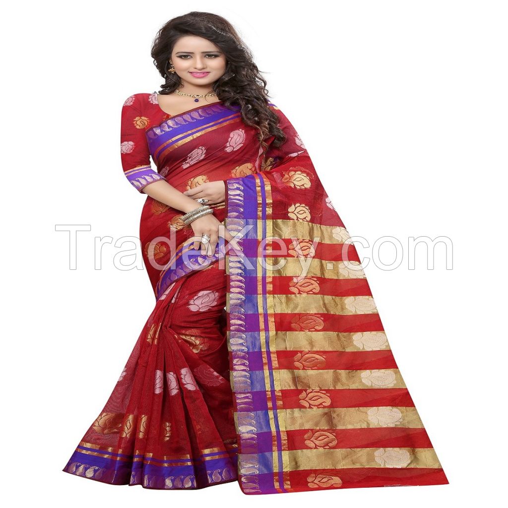 Cotton silk saree