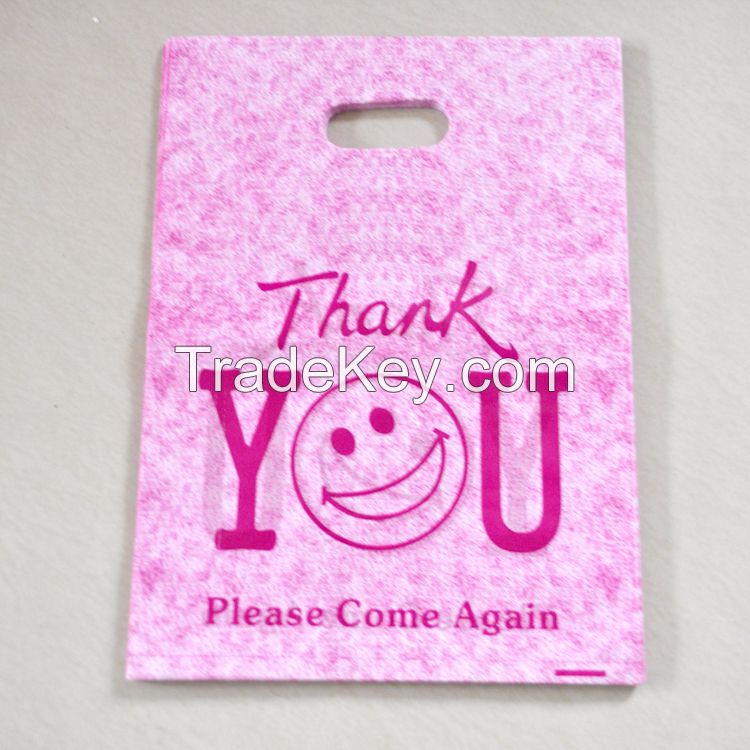 HDPE die cut Plastic Bag/ Printing Logo as requirements