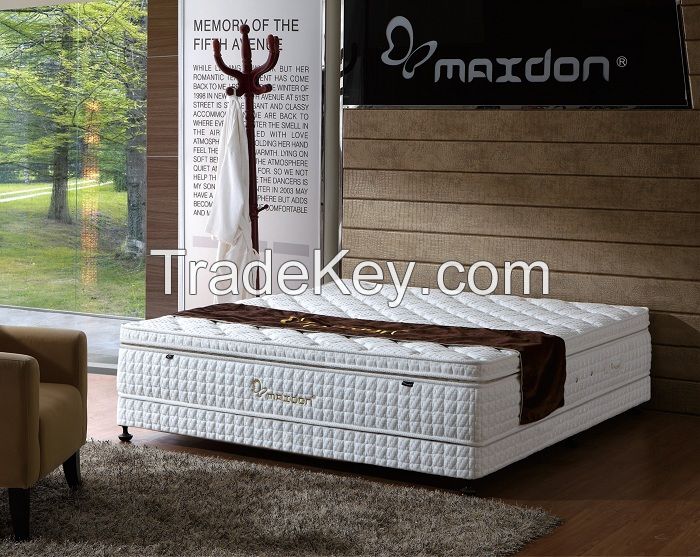 Made in china bedroom furniture bedding set pocket spring 