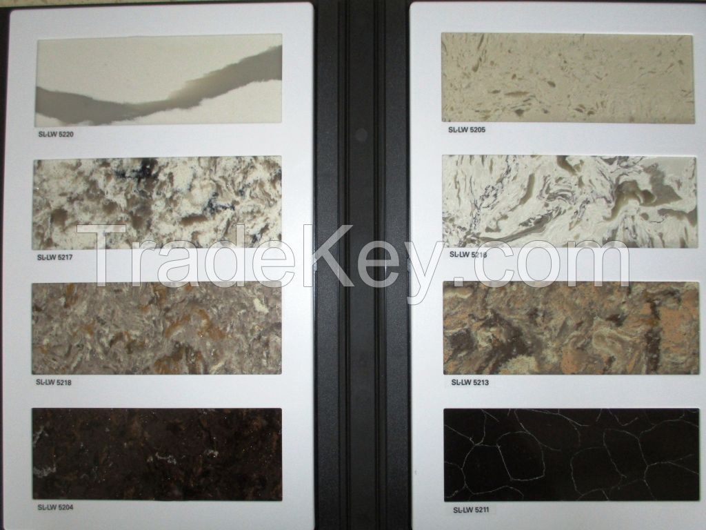 Artificial quartz slab and quartz countertop