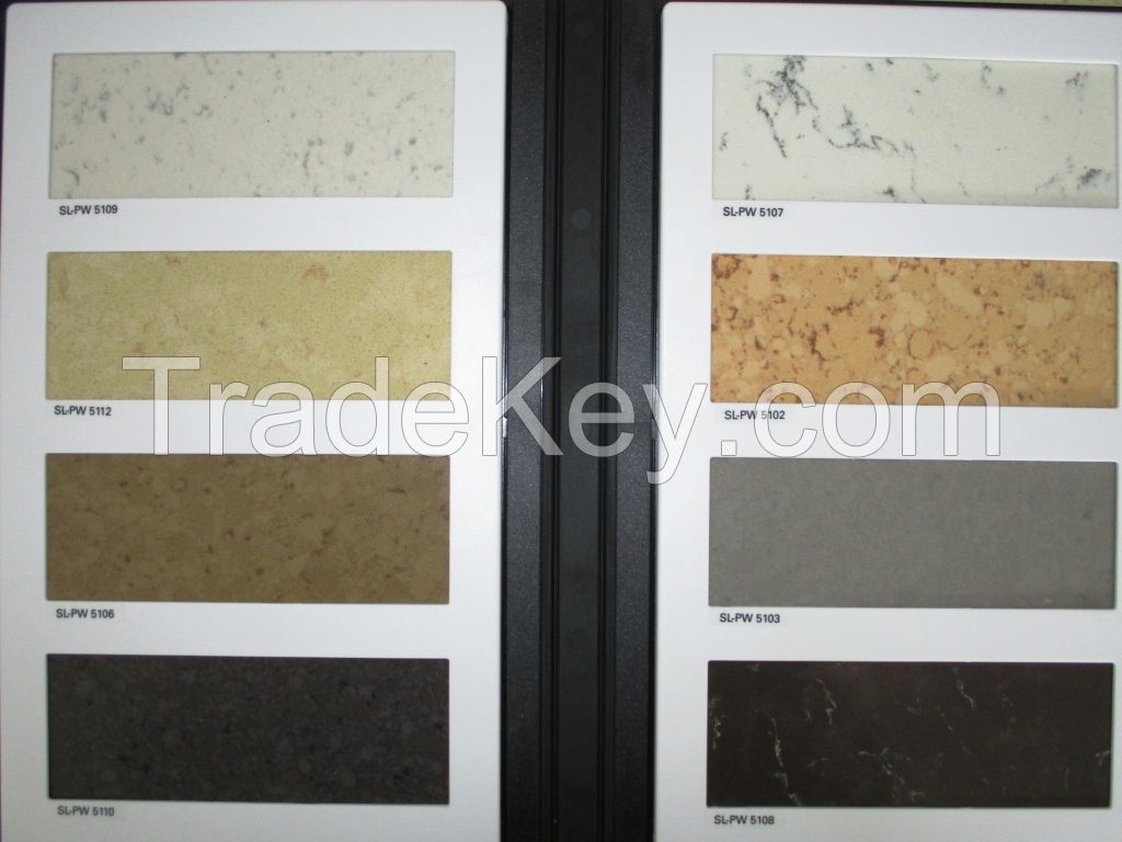 Artificial quartz slab and quartz countertop