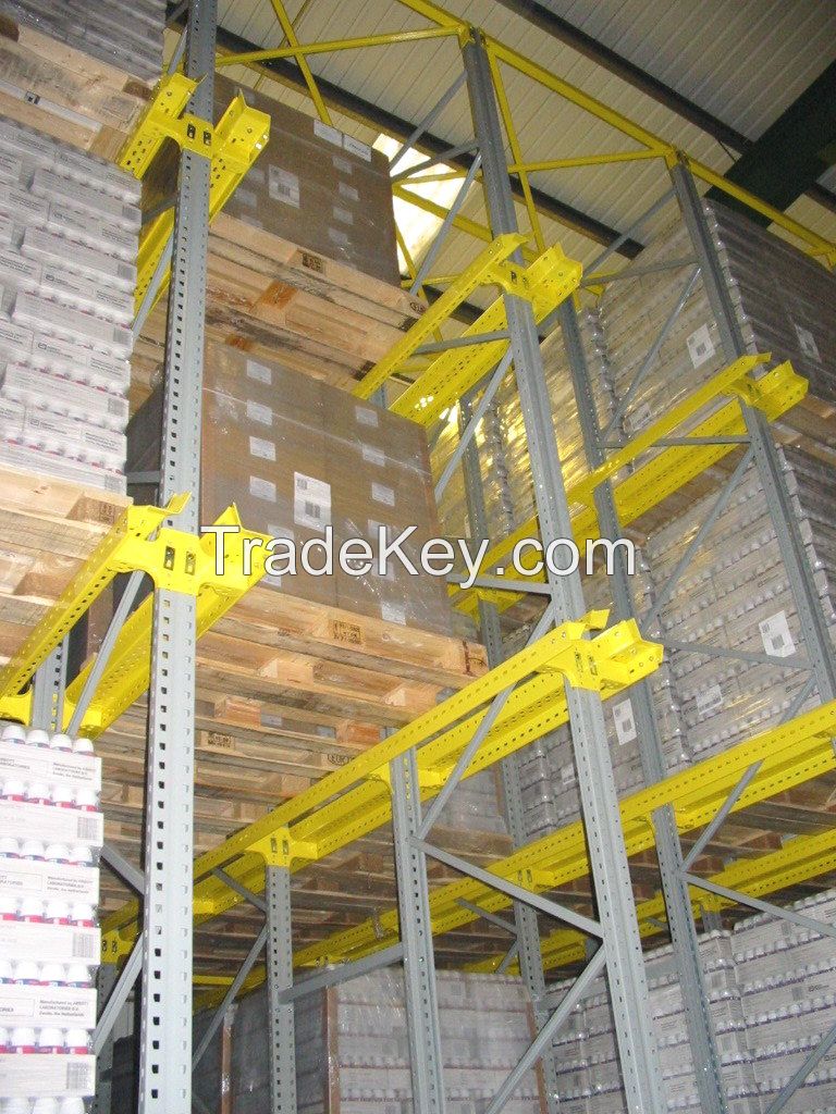 space saving storage rack drive in pallet racking