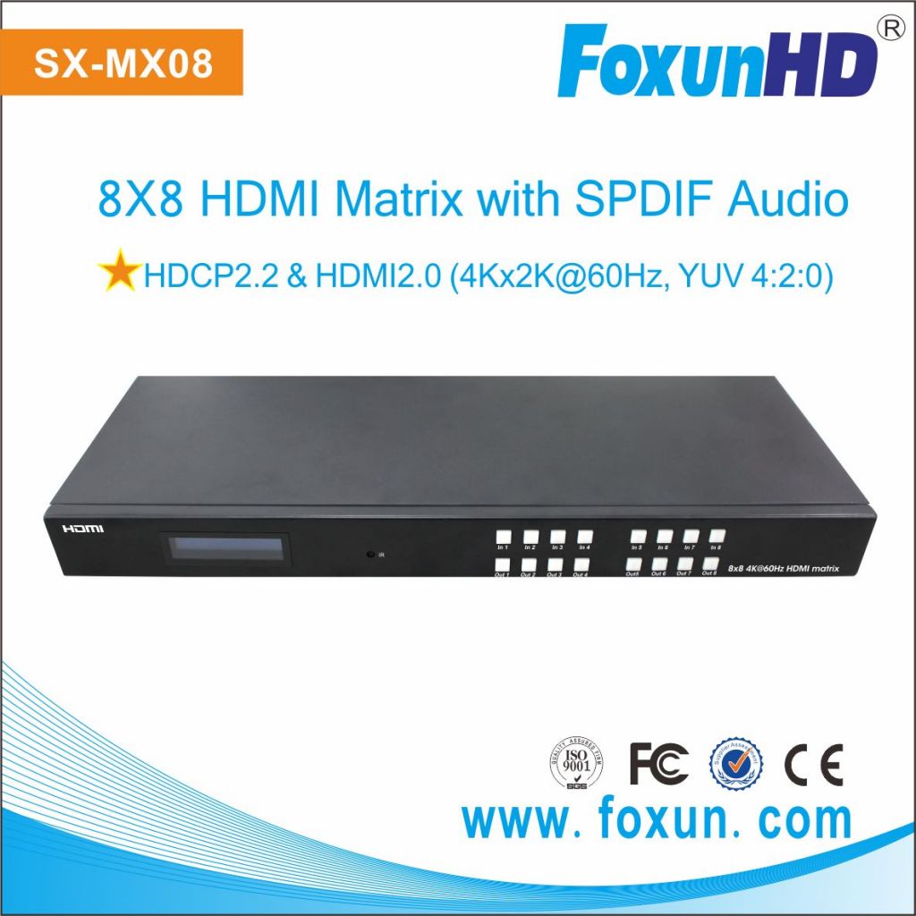 HDMI Matrix 4K 8x8
