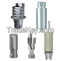 dental implant accessories,CCM abument,pre mill,ti base,analog,scan body,implant screw