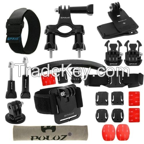 PULUZ 24 in 1 Bike Mount Accessories Combo Kitfor GoPro HERO4 Session