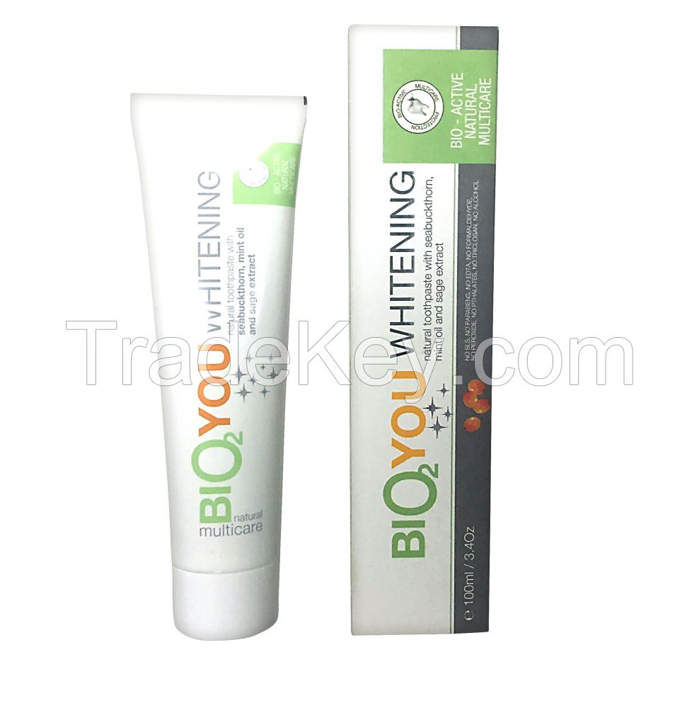 NATURAL WHITENING TOOTHPASTE WITH MINT OIL AND SAGE EXTRACT