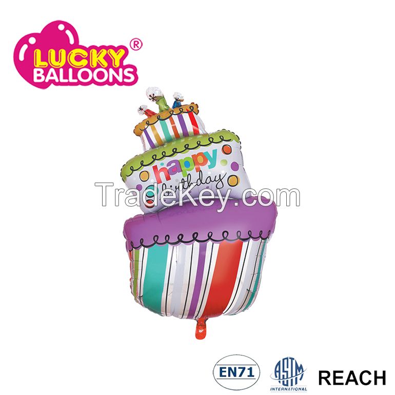 high quality cupcake birthday foil balloons for wholesales