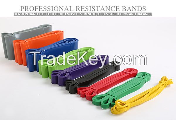 Latex exercise resistance yoga band Power elastic resistance loop band