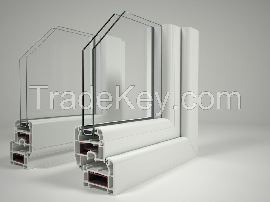 uPVC profile for making frame of door and window - DAG