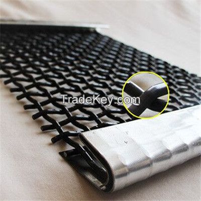 Lock crimp woven wire screen media in America market made in China for mining quarry aggregate
