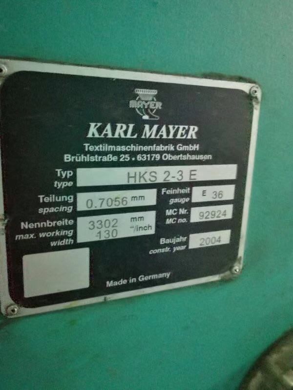 Karl mayer HKS machine