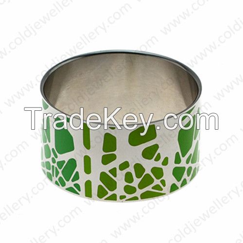 Engrave fashion bangles stainless steel