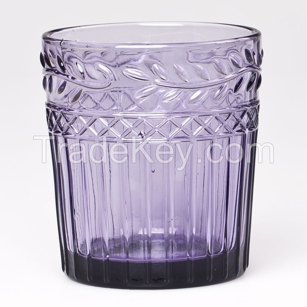 High quality cheap glass cup cheap drinkware colorful tumbler