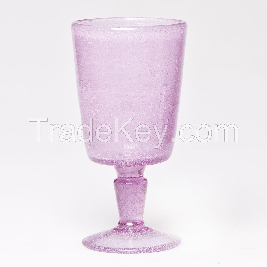 New wholesale gradient red wine glass cup manufacturer color glass cup for decoration