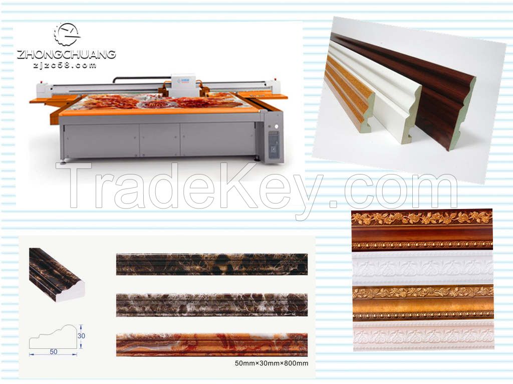 UV flatbed printer, has widely appication in the industry,such as building materials, corner line