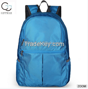 2016 OEM/ODM customized backpack polyester foldable daypack outdoor hiking rucksack unisex travel backpack bags hot sale