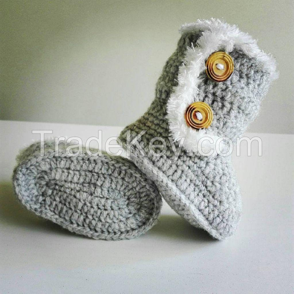 Crochet baby booties