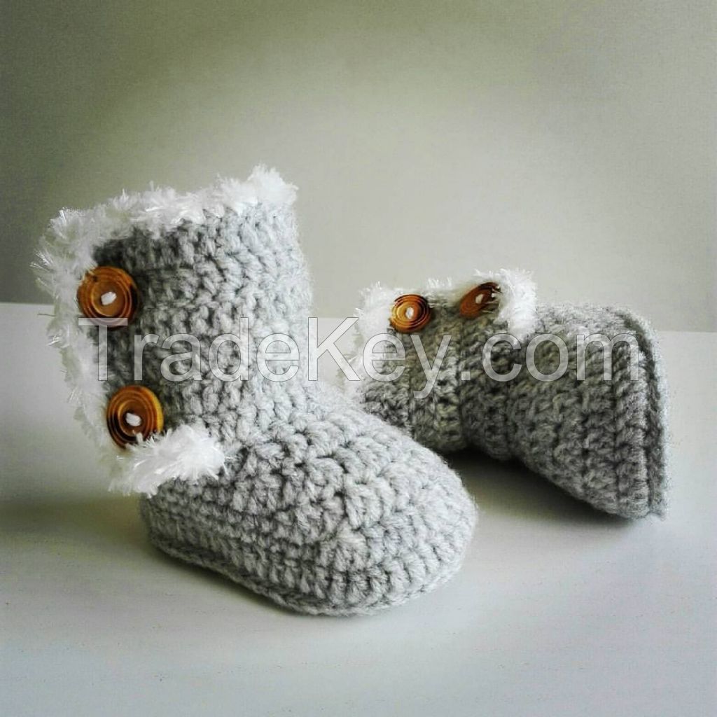 Crochet baby booties